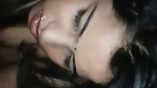 Obedient Desi gal sucks BF's XXX cock covered with whipped cream | XXX Video on AllSex.XXX