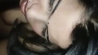 Obedient Desi gal sucks BF's XXX cock covered with whipped cream | XXX Video on AllSex.XXX