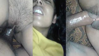 Cock slides into Desi pussy bringing pain and pleasure to shy teen