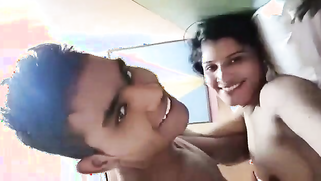 Lovers look very happy after wonderful Indian sex on the bed