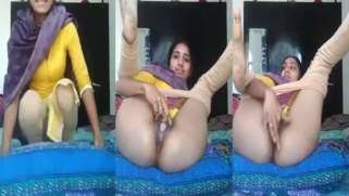 Indian coed in yellow dress turns on the camera and masturbates | XXX Video on AllSex.XXX