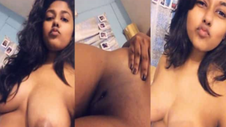 Sexy Indian college girl demonstrates big XXX melons on the camera