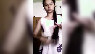 Desi cutie strips naked to show XXX pussy and perky tits on camera | XXX Video on AllSex.XXX