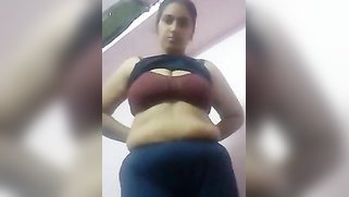 Chubby Indian sweetie undresses on cam to show her saggy XXX tits | XXX Video on AllSex.XXX