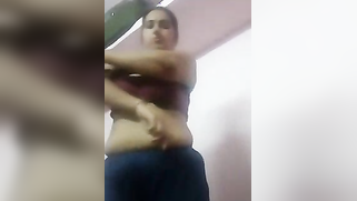 Chubby Indian sweetie undresses on cam to show her saggy XXX tits | XXX Video on AllSex.XXX