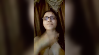 Nerdy Indian woman shows big natural boobs and other XXX parts | XXX Video on AllSex.XXX