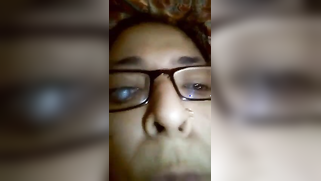 Nerdy Indian woman shows big natural boobs and other XXX parts