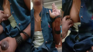 Indian girl plays with XXX tool in front of cameraman who paws boobs | XXX Video on AllSex.XXX