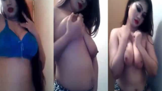 Taking XXX-hot natural twins out of blue bra Indian girl blows minds | XXX Video on AllSex.XXX