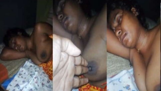 Desi MILF falls asleep but guy takes camera to film XXX-sized titties