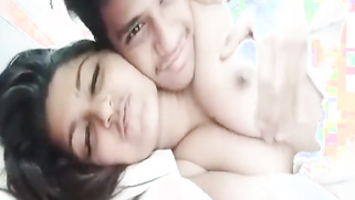 Desi is naked so young man puts hand on XXX-shaped boob and licks it | XXX Video on AllSex.XXX