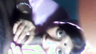 Girl becomes excited and plays XXX games with the amateur cameraman