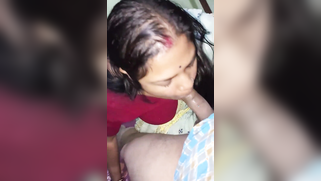 Indian girl takes excited man's cock in mouth playing XXX role