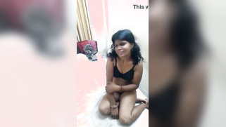 Man films shy Indian GF in black lingerie for personal XXX collection | XXX Video on AllSex.XXX