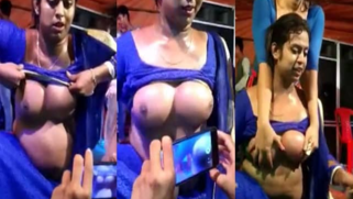 Desi shakes tits in front of the man filming her on phone camera | XXX Video on AllSex.XXX