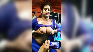 Desi shakes tits in front of the man filming her on phone camera | XXX Video on AllSex.XXX