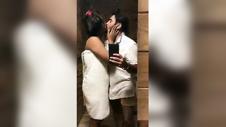 Amateur video where man kisses Desi girlfriend and touches her butt | XXX Video on AllSex.XXX