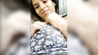 Adorable Indian girl flirts with a stranger showing left nipple | XXX Video on AllSex.XXX