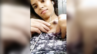 Adorable Indian girl flirts with a stranger showing left nipple | XXX Video on AllSex.XXX