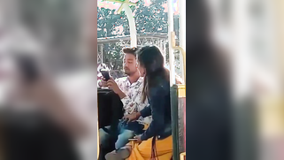 Unsuspecting Indian girl gives boyfriend handjob but the voyeur films it