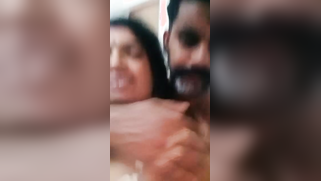 It is a pleasure for the man to play with Indian wife's huge tits