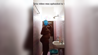 Paunchy Desi minx with huge butt plays with tits before taking a shower | XXX Video on AllSex.XXX