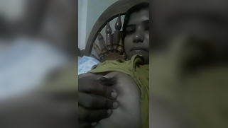 Mischievous Indian squeezes juicy boobies during the video call | XXX Video on AllSex.XXX