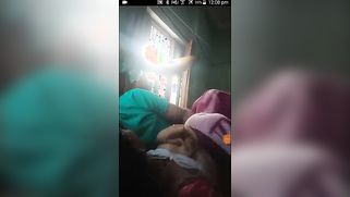 Mustached man plays with Indian wife's tits during the video call | XXX Video on AllSex.XXX