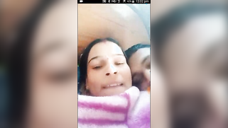 Mustached man plays with Indian wife's tits during the video call | XXX Video on AllSex.XXX