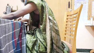 Horny hubby makes the Desi seamstress take a break and fucks her | XXX Video on AllSex.XXX