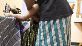Horny hubby makes the Desi seamstress take a break and fucks her | XXX Video on AllSex.XXX