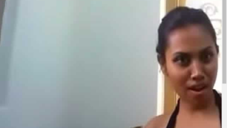 Pretty Tamil girl with nice XXX melons strips naked in front of the webcam