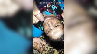 Partner erupts warm XXX liquid on aunty's face after copulation | XXX Video on AllSex.XXX