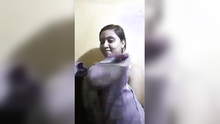 Busty Bengali with wonderful XXX melons takes a shower on the camera