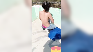 Roof is a good place for XXX fun still Indian lovers are caught there | XXX Video on AllSex.XXX