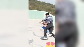 Roof is a good place for XXX fun still Indian lovers are caught there | XXX Video on AllSex.XXX