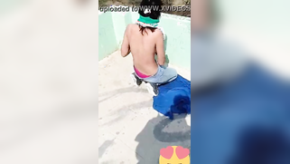 Roof is a good place for XXX fun still Indian lovers are caught there | XXX Video on AllSex.XXX