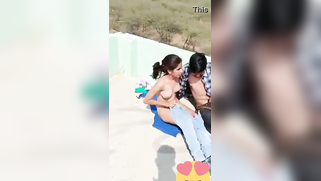 Roof is a good place for XXX fun still Indian lovers are caught there | XXX Video on AllSex.XXX