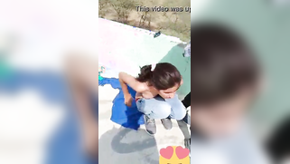 Roof is a good place for XXX fun still Indian lovers are caught there | XXX Video on AllSex.XXX
