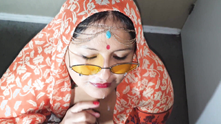Impatient Desi whore with glasses wants to obtain XXX milk on face | XXX Video on AllSex.XXX