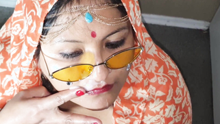 Impatient Desi whore with glasses wants to obtain XXX milk on face | XXX Video on AllSex.XXX