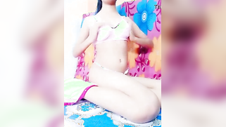 Telugu virgin girl massages titties and touches shaved XXX area | XXX Video on AllSex.XXX