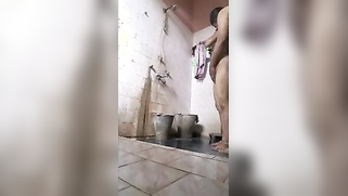 Devar helps the Desi wash body before XXX riding in reverse cowgirl