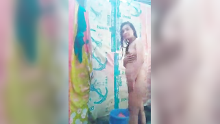Indian girl with wet hair looks XXX posing naked on camera in shower | XXX Video on AllSex.XXX