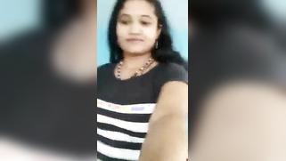 Indian charmer takes striped dress off and keeps on doing XXX show | XXX Video on AllSex.XXX