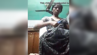 XXX job of Desi is to pull sari down and show naked titties on camera | XXX Video on AllSex.XXX