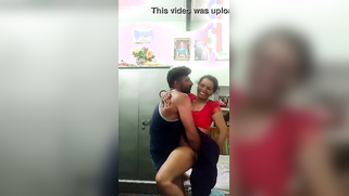 Chubby allows guy to give XXX pleasure to her standing up in kitchen | XXX Video on AllSex.XXX