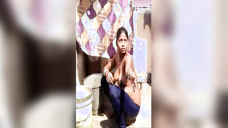 Pregnant aunty demonstrates natural tits to hiding XXX obsessed nephew | XXX Video on AllSex.XXX