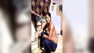 Pregnant aunty demonstrates natural tits to hiding XXX obsessed nephew | XXX Video on AllSex.XXX