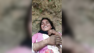 Slutty Bangla in dress lies on cold ground while XXX partner films | XXX Video on AllSex.XXX